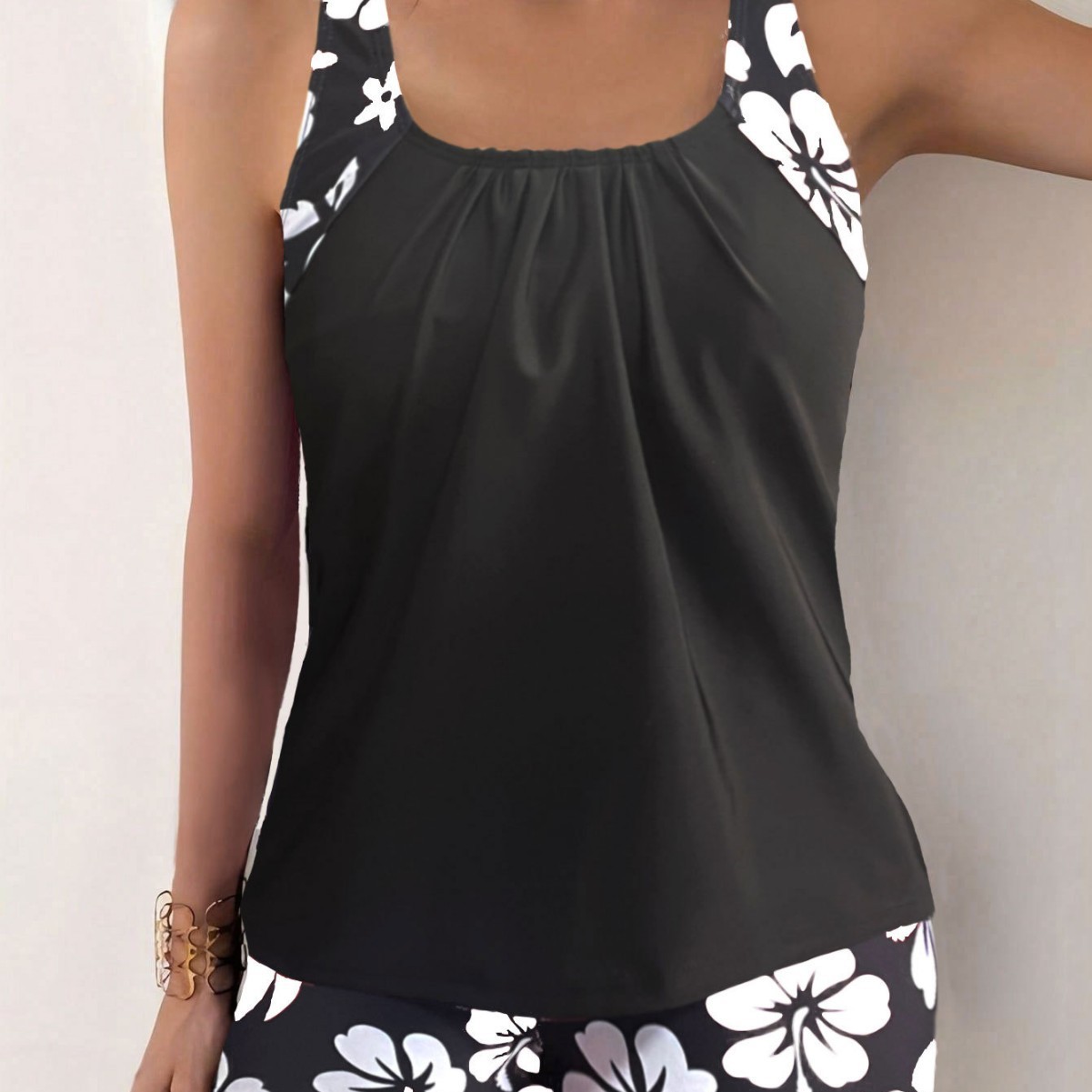 Woman Tankini With Shorts Swim - Tops ulasan dan harga