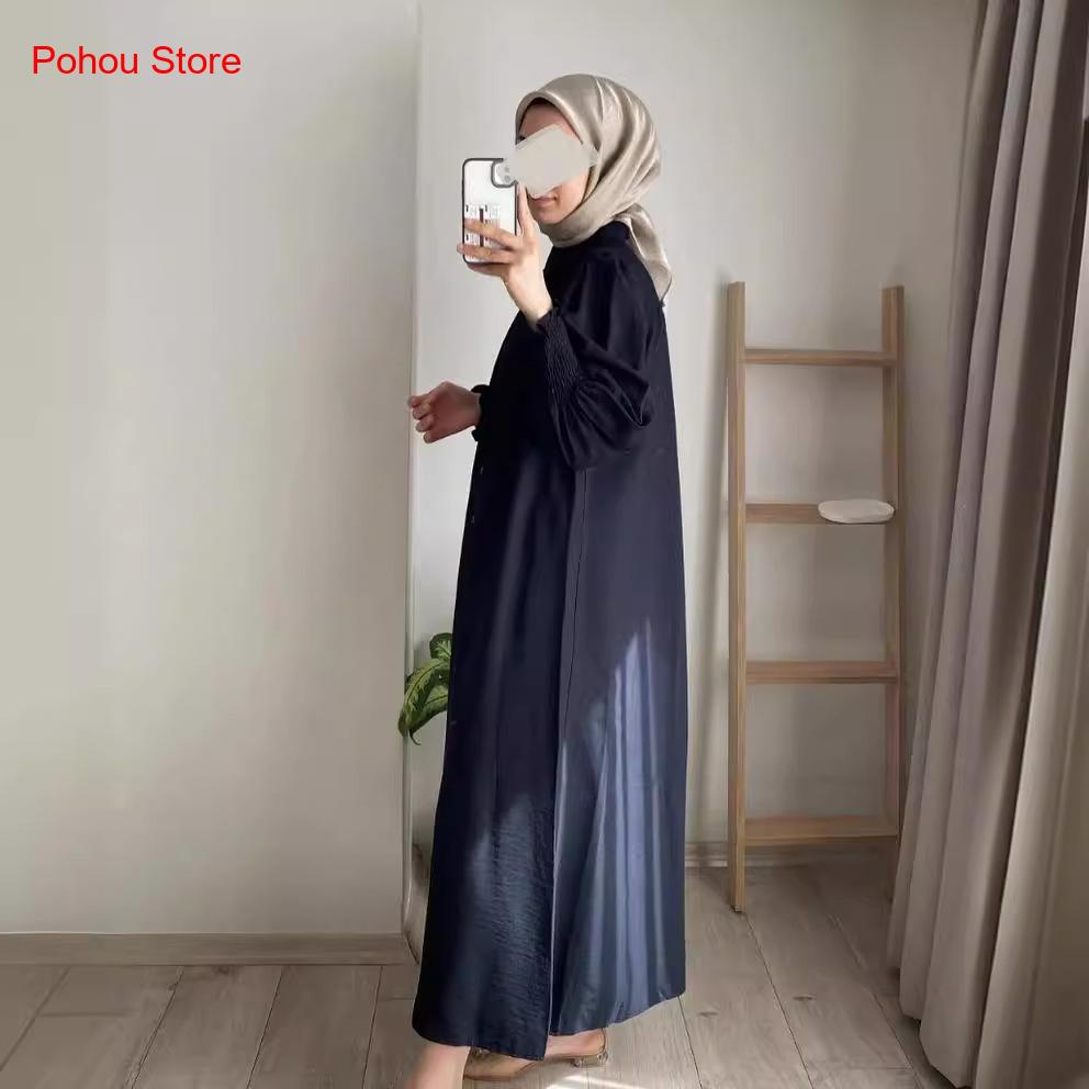 Korean Style Shirt Dress Women - Korean Style A Line Shirt Dress ulasan dan harga
