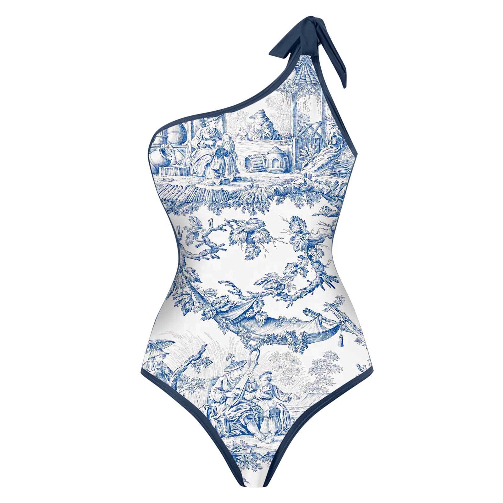 Woman Bikini Tankini Blue And  - Skirts ulasan dan harga