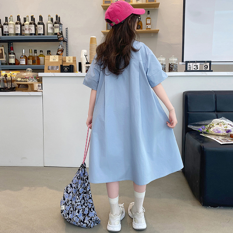 Korean Children Clothing Girls - Korean Style A Line Shirt Dress ulasan dan harga