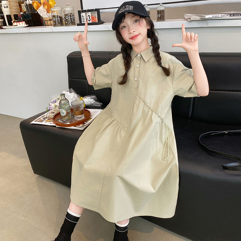 Korean Children Clothing Girls - Korean Style A Line Shirt Dress ulasan dan harga